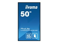 Iiyama LH5054UHS-B1AG - Classe de diagonale 50" LH54 Series écran LCD rétro-éclairé par LED - signalétique numérique interactive - avec lecteur multimédia SoC intégré - 4K UHD (2160p) 3840 x 2160 LH5054UHS-B1AG