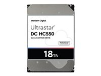 WD Ultrastar DC HC550 WUH721818AL5205 - Disque dur - chiffré - 18 To - interne - 3.5" - SAS 12Gb/s - 7200 tours/min - mémoire tampon : 512 Mo - FIPS - Self-Encrypting Drive (SED), TCG Enterprise 0F38354