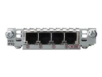 Cisco IP Unified Communications Voice/Fax Network Module - Carte d'interface vocale - FXO - ports analogiques : 4 - pour Cisco 17XX, 26XX, 28XX, 29XX, 36XX, 37XX, 3845 V3PN, 38XX, 39XX VIC2-4FXO=