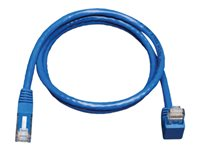 Tripp Lite Câble de réseau Cat6 Gigabit moulé (RJ45 coudé bas M vers RJ45 M) Bleu, 5 pi. (1,52m) - Cordon de raccordement - RJ-45 (M) pour RJ-45 (M) - 1.5 m - CAT 6 - moulé, bloqué - bleu N204-005-BL-DN