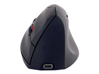 Urban Factory ERGO NEXT - Souris verticale - ergonomique - pour droitiers - optique - 6 boutons - sans fil - 2.4 GHz - récepteur sans fil USB - noir EMR20UF-N