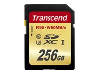 Transcend SDXC UHS-I U3 - Carte mémoire flash - 256 Go - UHS Class 3 / Class10 - SDXC UHS-I TS256GSDU3