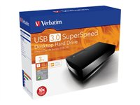 Verbatim Desktop Hard Drive - Disque dur - 3 To - externe (de bureau) - USB 3.0 - Noir acier 47662