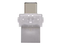 Kingston DataTraveler microDuo 3C - Clé USB - 64 Go - USB 3.1 / USB-C - pour Apple MacBook (Early 2015, Early 2016, Mid 2017); MacBook Air (Late 2018); MacBook Pro (Late 2016, Mid 2017, Mid 2018) DTDUO3C/64GB