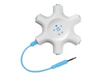 Belkin RockStar - Diviseur pour casques - mini jack stéréo (M) pour mini jack stéréo (F) - 61 cm - bleu F8Z274BTBLU