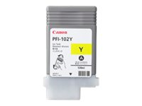 Canon PFI-102 Y - 130 ml - jaune - original - réservoir d'encre - pour imagePROGRAF iPF510, iPF610, iPF650, iPF655, iPF720, iPF750, iPF755, iPF760, iPF765 0898B001