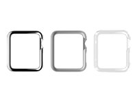 Griffin Ultra Thin Case - Pare-chocs pour montre intelligente - polycarbonate - gris, argent, clair (pack de 3) - pour Apple Watch (38 mm) GB41963