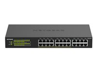 NETGEAR GS324P - Commutateur - non géré - 16 x 10/100/1000 (PoE+) + 8 x 10/100/1000 - de bureau, Montable sur rack - PoE+ (190 W) GS324P-100EUS