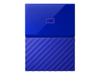 WD My Passport WDBYNN0010BBL - Disque dur - chiffré - 1 To - externe (portable) - USB 3.0 - AES 256 bits - bleu WDBYNN0010BBL-WESN