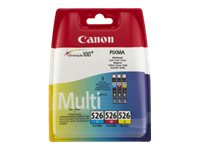 Canon CLI-526 C/M/Y Multi pack - Pack de 3 - jaune, cyan, magenta - original - réservoir d'encre - pour PIXMA iP4950, iX6550, MG5250, MG5350, MG6150, MG6250, MG8150, MG8250, MX715, MX885, MX895 4541B012