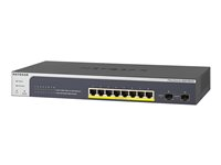 NETGEAR Smart GS510TLP - Commutateur - L3 Lite - intelligent - 8 x 10/100/1000 (PoE+) + 2 x SFP - de bureau, Montable sur rack - PoE+ (75 W) - pour NETGEAR WAC740 4 x 4 GS510TLP-100EUS