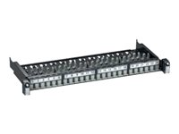 Schneider Actassi 19-C6 Patch Panel Sliding Evo - Tableau de connexions - CAT 6 - UTP - RJ-45 X 24 - gris foncé, RAL 7016 - 1U - 19" VDIG118241U60