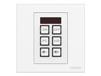 Vision Techconnect TC3-CTL - Télécommande pour module mural - 6 boutons - câble/infrarouge - blanc TC3-CTL