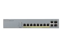 Zyxel GS1350-12HP - Commutateur - intelligent - 8 x 10/100/1000 (PoE+) + 2 x 10/100/1000 (liaison montante) + 2 x Gigabit SFP (liaison montante) - de bureau, Montable sur rack - PoE+ (130 W) GS1350-12HP-EU0101F