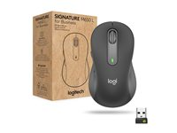 Logitech Signature M650 L pour les entreprises - Souris - pour droitiers - 5 boutons - sans fil - Bluetooth, 2.4 GHz - récepteur USB Logitech Logi Bolt - graphite 910-006348