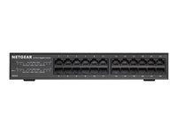 NETGEAR SOHO GS324 - Commutateur - non géré - 24 x 10/100/1000 - de bureau, Montable sur rack, fixation murale GS324-100EUS