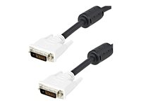 StarTech.com 2m DVI-D Dual Link Cable - Male to Male DVI-D Digital Video Monitor Cable - 25 pin DVI-D Cable M/M Black 2 Meter - 2560x1600 (DVIDDMM2M) - Câble DVI - liaison double - DVI-D (M) pour DVI-D (M) - 2 m - noir DVIDDMM2M