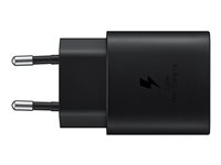 Samsung Fast Charging Wall Charger EP-TA800 - Adaptateur secteur - 25 Watt - 3 A - SFC (24 pin USB-C) - sur le câble : USB-C - noir - pour Galaxy A20, A50, A70, A8s, M30, M40, Note10, S20, S20 5G, S20+ 5G, Z Flip, Z Flip 5G EP-TA800XBEGWW