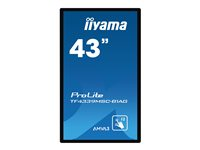 iiyama ProLite TF4339MSC-B1AG - Classe de diagonale 43" (42.5" visualisable) écran LCD rétro-éclairé par LED - signalétique numérique interactive - avec écran tactile (multi-touches) - 1080p 1920 x 1080 - noir mat TF4339MSC-B1AG