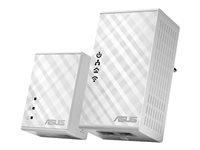 ASUS PL-N12 Kit - Pont - commutateur 2 ports - HomePlug AV (HPAV) - 802.11b/g/n - Branchement mural PL-N12