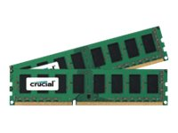 Crucial - DDR3L - kit - 8 Go: 2 x 4 Go - DIMM 240 broches - 1600 MHz / PC3-12800 - CL11 - 1.35 V - mémoire sans tampon - non ECC CT2K51264BD160BJ