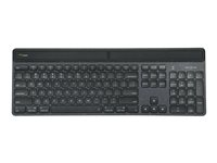 Targus EcoSmart - Clavier - collecte durable d'énergie - antimicrobienne - rétroéclairé - sans fil - Bluetooth 5.0 - QWERTY - R.-U. - commutateur : commutateurs à clé à ciseaux - noir - emballage durable AKB868UK