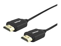 StarTech.com Câble HDMI grande vitesse haute qualité avec Ethernet de 50 cm - Cordon HDMI 4K 60 Hz - Câble HDMI 2.0 certifié (HDMM50CMP) - Câble HDMI avec Ethernet - HDMI mâle pour HDMI mâle - 50 cm - noir - pour P/N: KITBXDOCKPEU, KITBXDOCKPNA, KITBXDOCKPUK, KITBZDOCK, USBC-HDMI-CDP2HD4K60 HDMM50CMP