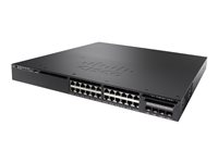 Cisco Catalyst 3650-24PD-E - Commutateur - C3 - Géré - 24 x 10/100/1000 (PoE+) + 2 x 10 Gigabit SFP+ - de bureau, Montable sur rack - PoE+ (390 W) WS-C3650-24PD-E