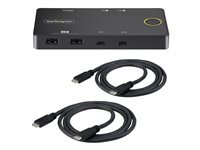 StarTech.com 2-Port USB-C KVM Switch, Single-4K 60Hz HDMI Monitor, Dual-100W Power Delivery Pass-through Ports, Bus Powered, USB Type-C/USB4/Thunderbolt 3/4 Compatible - Small Form Factor (C2-H46-UC2-PD-KVM) - Commutateur KVM - 2 x KVM / audio / USB - 1 utilisateur local - de bureau C2-H46-UC2-PD-KVM