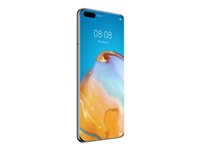 Huawei P40 Pro - 5G smartphone - double SIM - RAM 8 Go / Mémoire interne 256 Go - Carte NM - écran OEL - 6.58" - 2640 x 1200 pixels (90 Hz) - 4x caméras arrière 50 MP, 40 MP, 12 MP - 2x front cameras 32 MP - noir 51095EYG