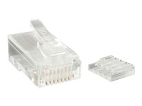 StarTech.com Cat 6 RJ45 Stranded Modular Plug Connector - 50 Pack (CRJ45C6STR50) - Connecteur de réseau - RJ-45 (M) - CAT 6 - bloqué - clair (pack de 50) - pour P/N: R300WN22MO5E, R300WN22MO5G, R300WN22MOD, R300WN22MOD5, R300WN22ODE, R300WN22ODG CRJ45C6STR50