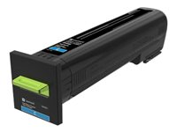 Lexmark - Cyan - original - cartouche de toner LCCP, LRP - pour Lexmark CS820, CX820, CX825, CX860 72K20C0