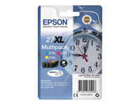 Epson 27XL Multipack - Pack de 3 - 31.2 ml - XL - jaune, cyan, magenta - originale - emballage coque avec alarme radioélectrique - cartouche d'encre - pour WorkForce WF-3620, WF-3640, WF-7110, WF-7210, WF-7610, WF-7620, WF-7710, WF-7715, WF-7720 C13T27154022