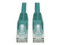 Tripp Lite 5ft Cat6 Gigabit Snagless Molded Patch Cable RJ45 M/M Green 5' - Cordon de raccordement - RJ-45 (M) pour RJ-45 (M) - 1.5 m - UTP - CAT 6 - moulé, sans crochet, bloqué - vert - pour P/N: N286-01GTX, U460-003-3AG, U460-003-3AG-C N201-005-GN