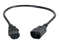 C2G Computer Power Cord Extension - Rallonge de câble d'alimentation - power IEC 60320 C13 pour IEC 60320 C14 - CA 250 V - 0.5 m 88501