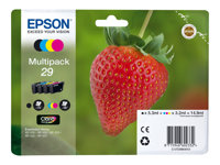 Epson 29 Multipack - Pack de 4 - noir, jaune, cyan, magenta - original - emballage coque avec alarme radioélectrique/ acoustique - cartouche d'encre (pack de 30) 7110036