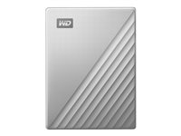 WD My Passport Ultra WDBC3C0020BSL - Disque dur - chiffré - 2 To - externe (portable) - USB 3.0 (USB-C connecteur) - AES 256 bits - argent WDBC3C0020BSL-WESN