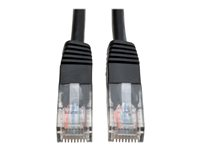 Tripp Lite 5ft Cat5e / Cat5 350MHz Molded Patch Cable RJ45 M/M Black 5' - Cordon de raccordement - RJ-45 (M) pour RJ-45 (M) - 1.5 m - UTP - CAT 5e - moulé, bloqué - noir N002-005-BK