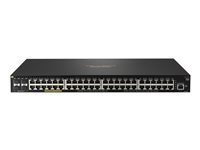 HPE Aruba 2930F 48G PoE+ 4SFP - Commutateur - C3 - Géré - 48 x 10/100/1000 (PoE+) + 4 x Gigabit SFP (liaison montante) - Montable sur rack - PoE+ (740 W) JL557A