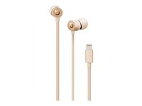 Beats urBeats3 - Écouteurs avec micro - intra-auriculaire - filaire - Lightning - isolation acoustique - or satiné - pour iPad/iPhone/iPod (Lightning) MUHW2ZM/A