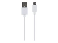 Bigben Connected - Câble USB - USB (M) pour Micro-USB de type B (M) reversible - USB 2.0 - 2 A - 1 m - blanc CABLE12AMICW