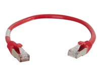 C2G Cat5e Booted Shielded (STP) Network Patch Cable - Cordon de raccordement - RJ-45 (M) pour RJ-45 (M) - 3 m - STP - CAT 5e - Moulé - rouge 83792