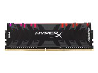 HyperX Predator RGB - DDR4 - 16 Go: 2 x 8 Go - DIMM 288 broches - 3600 MHz / PC4-28800 - CL17 - 1.35 V - mémoire sans tampon - non ECC - noir HX436C17PB3AK2/16