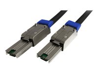 StarTech.com Câble externe mini SAS (Serial Attached SCSI) vers mini SAS de 1m - Cordon SFF-8088 à SFF-8088 avec verrouillage - M/M - Noir - Câble externe SAS - Conformité TAA - SAS 6Gbit/s - 4 voies - 4 SAS mini multivoies blindés 26 broches (SFF-8088) (P) pour 4 SAS mini multivoies blindés 26 broches (SFF-8088) (P) - 1 m - verrouillé - noir ISAS88881