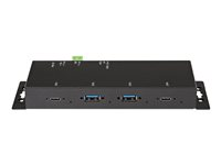 StarTech.com Hub USB C 4 Ports 10Gbps - Hub Industriel USB Type C - Métal - 2x USB-C & 2x USB-A - Protection Surtension ESD - Hôte USB-C/A - Hub USB 3.1 Gen 2 Auto-Alimenté Montable (HB31C2A2CME) - Concentrateur (hub) - 2 x USB 3.2 Gen 2 + 2 x USB-C 3.2 Gen 2 - de bureau HB31C2A2CME