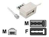 MCL Samar - Câble de téléphone - RJ-11 (M) pour téléphone (France) - 2 m MC102-2M