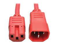 Tripp Lite 6ft Heavy Duty Power Extension Cord 15A 14 AWG C14 C15 Red 6' - Câble d'alimentation - IEC 60320 C14 pour IEC 60320 C15 - 250 V - 15 A - 1.8 m - moulé - rouge P018-006-ARD