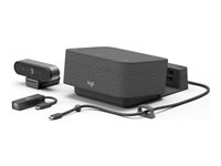 Logitech Logi Dock Focus Room Kit - Kit de vidéo-conférence (Logitech BRIO Ultra HD Pro Webcam, Logitech Logi Dock) - Certifié pour Microsoft Teams 991-000457