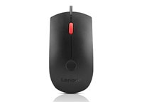 Lenovo - Souris - ergonomique - optique - 3 boutons - filaire - USB-A - noir - boîtier marron - CRU 4Y51M03357