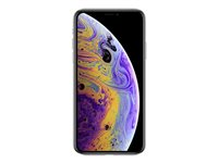 Apple iPhone XS - Smartphone - double SIM - 4G Gigabit Class LTE - 64 Go - GSM - 5.8" - 2436 x 1125 pixels (458 ppi) - Super Retina HD - 2x caméras arrière (2x front cameras) - argent MT9F2ZD/A